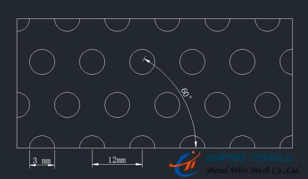 3mm Round Hole Perforated Metal, Made of 0.3-1.5mm Thickness Plate