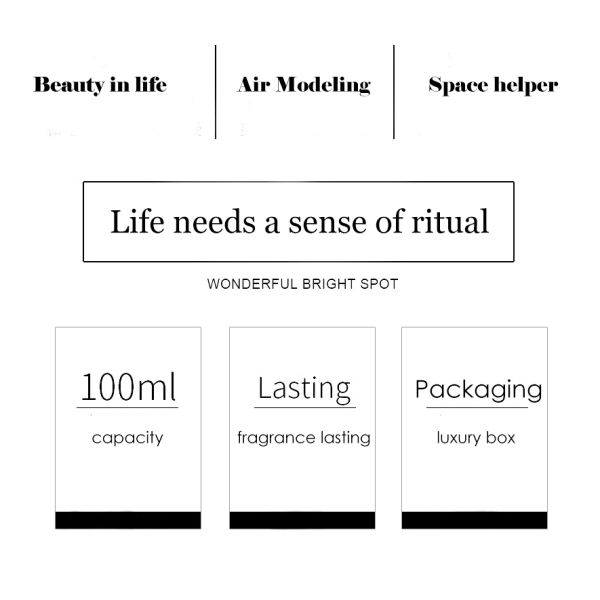 Chinese Orchid Creamic Glass Bottle Reed Diffuser With Natural Rattan Sticks