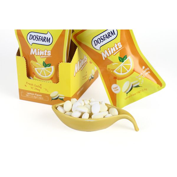 Caramelo duro Diamond Shaped Bag Package de la fruta sana del gusto del limón