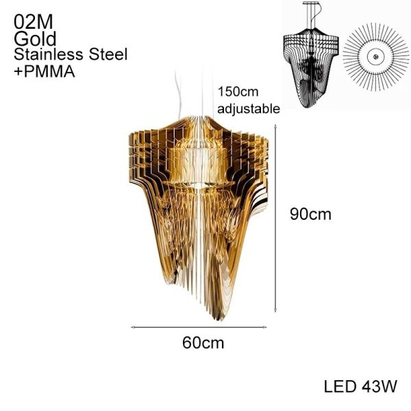 Nordic Modern Streamline Ceiling Pendant Lights Aria XL Pendant（WH-AP-630）