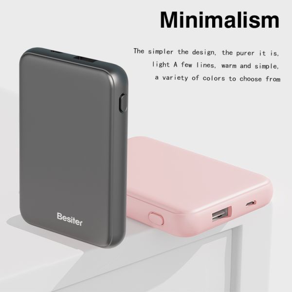 Electronics Slim Power Bank 5000mah Custom logo Mini Portable Charger