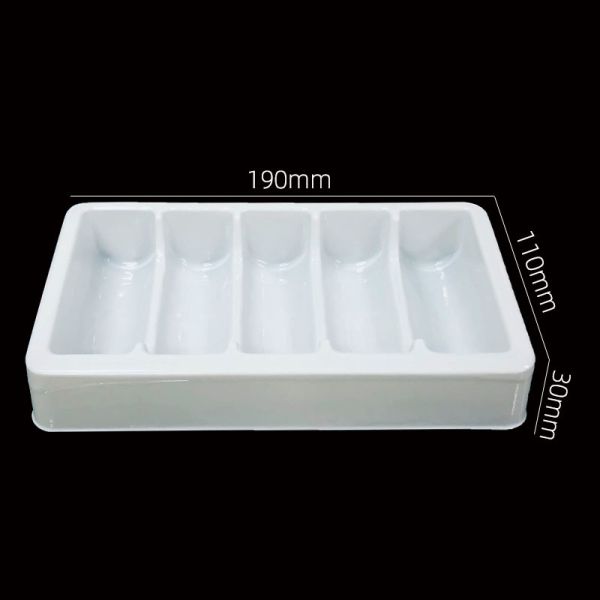 Customizable 5 Compartment White PET Blister Packaging for Nail Art Supplies