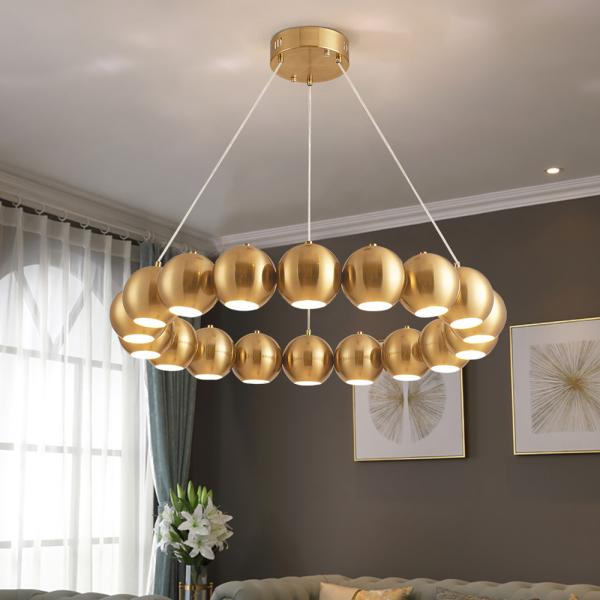 Round sphere led chandelier for living room bedroom table dining room hanging lamp(WH-MI-319)