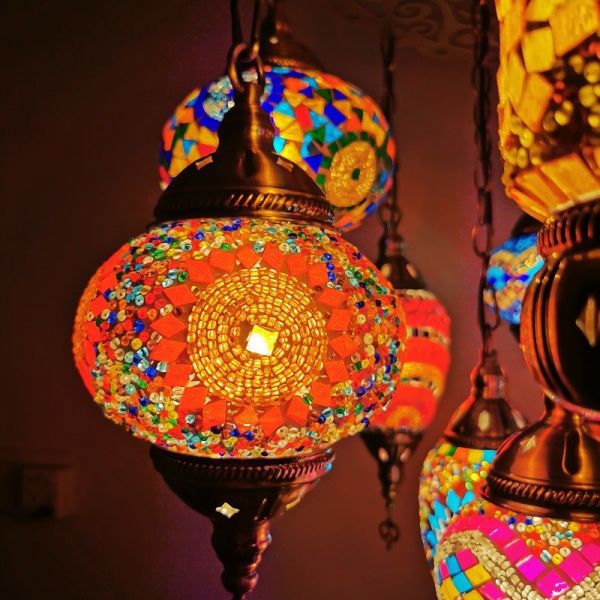 Moroccan Turkish Style Retro Vintage Pendant Light E27 Base Mediterranean Large Chandelier(WH-DC-35)
