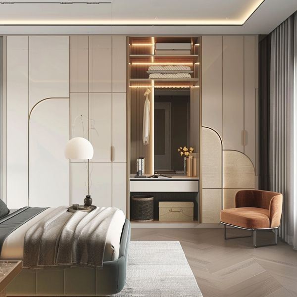 Economical Modern Bedroom Furniture Wardrobe with Storage Build In Closet Home Wardrobe Furniture