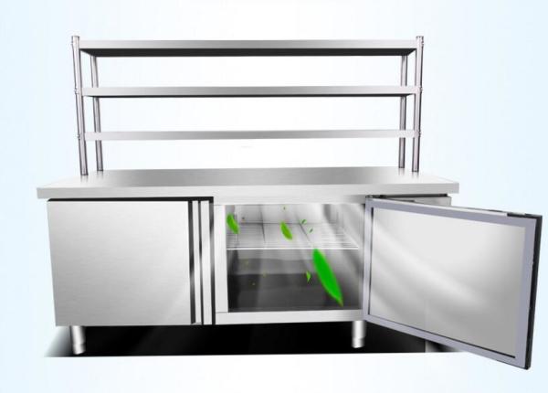 Commercial Kitchen Refrigerator Stainless Steel Chiller Freezer With Work Table (	LC-GZT03)