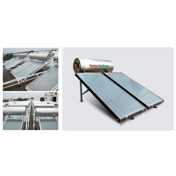 Black / White Flat Panel Solar Water Heater Selective Coating Absorber