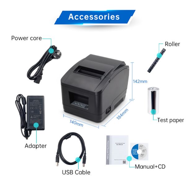 принтер ярлыка Lan Usb 80mm термальный для магазина розничной торговли