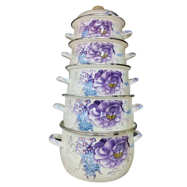 Enamel Coating Casserole Pot Customized Color Turkish Style Stew Pot 18 20 22 24 26cm