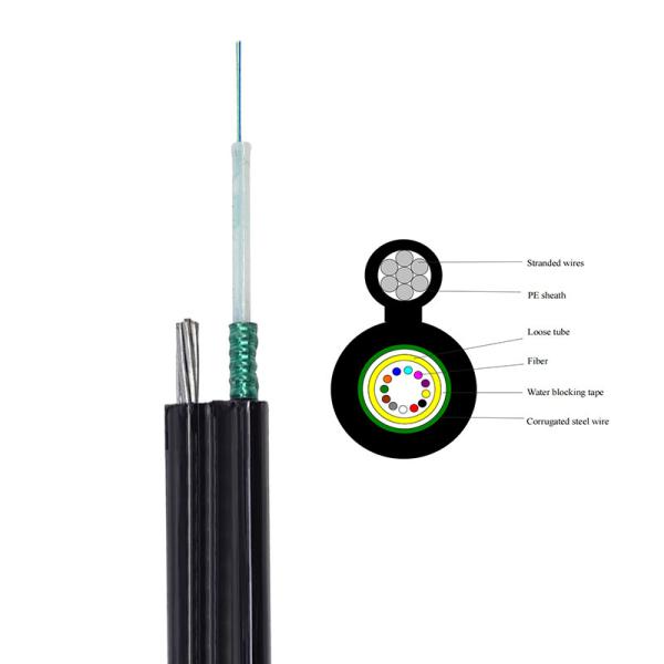 Uni Tube GYXTC8S Figure 8 Optical Fiber Cable Self Supporting 12 Cores