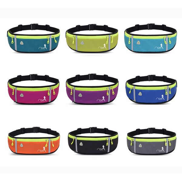 Nylon Outdoor Sports Running Jog Waist Bag Waterproof Phone Waist Belt Pack Fitness Elastic Fanny Pack