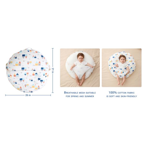 Baby Nursing Pillow for Breastfeeding Infant Feeding Pillow with Soft Removable Cover Ajustable & Portable