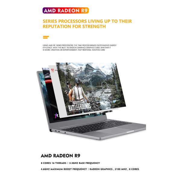 8 mm d'épaisseur 64 gb Ssd Ultra Thin Laptop IPS Panel 15.6 pouces ordinateur portable pour bureau