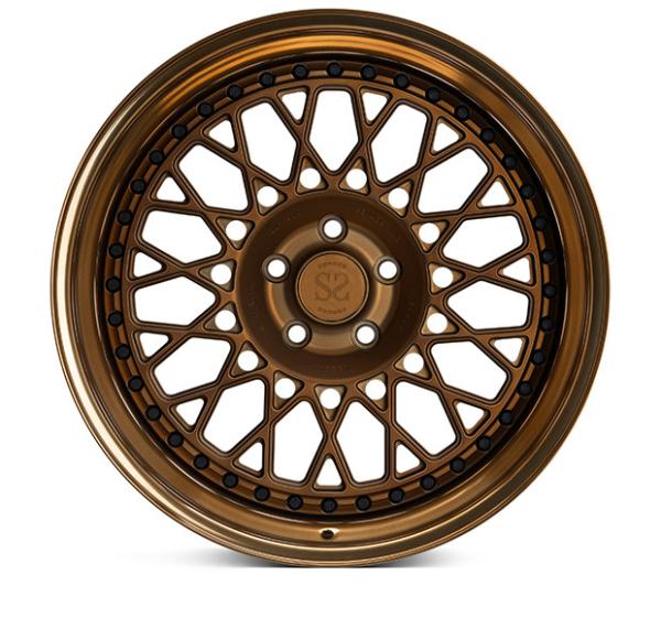 A6061 Aluminum Forged Wheels 2 Piece In High Gloss Polished Bronze For Luxury Car
