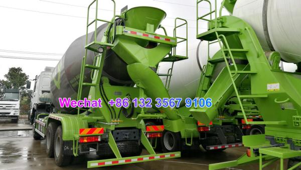 LHD & RHD 6x4 Tri-Ring 375HP 8--12CBM concrete cement mixer truck for Sri Lanka