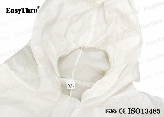 Белые одноразовые защитные платья, обтягивающие, нетканые S M L XL XXL XXXL