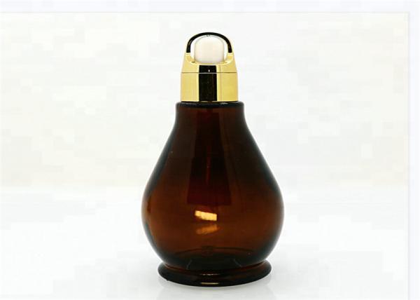 50ml Custom Label Mini Dropper Bottles , Gourd Shape Refillable Glass Jar With Dropper