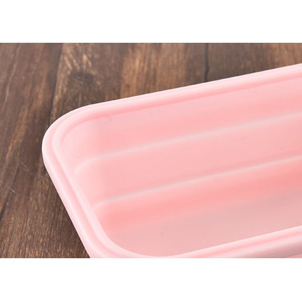 FDA silicone foldable lunch box silicone microwave lunch box portable silicone lunch box