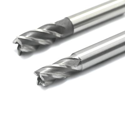HSS straight shank 4-flute end mill