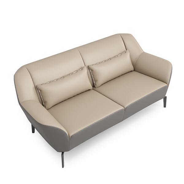 Modern Three Person Office Leather Sofa For Business Hotel Reception And Reception Room