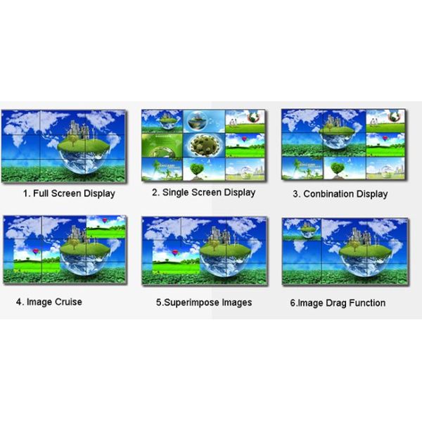 1920x1080 HD LCD Video Wall 3.8mm IPS Screen Panel 500Nits Brightness