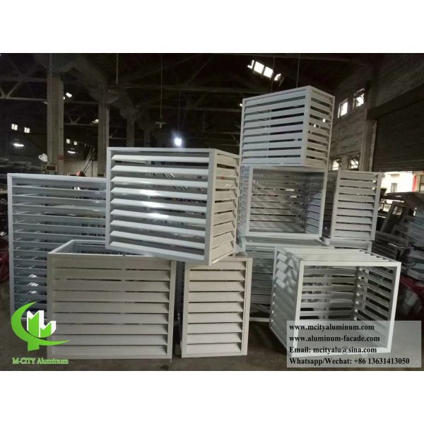 Lame de persienne en aluminium pour climatiseur, cache-pompe à chaleur, écran métallique, taille personnalisée