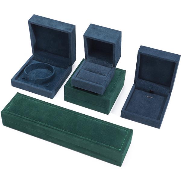 Customized Dark Velvet Jewelry Box for Luxury Necklace Earrings Bracelet Ring 9*9*4cm