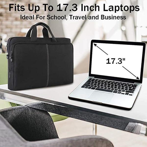 Trendy 17.3 Inch Laptop Carrying Case For Office Business Travel Trip Black