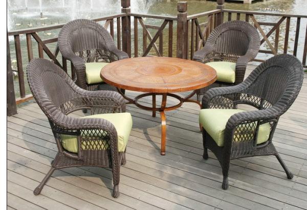  5pcs luxury America barbecue dining furniture 