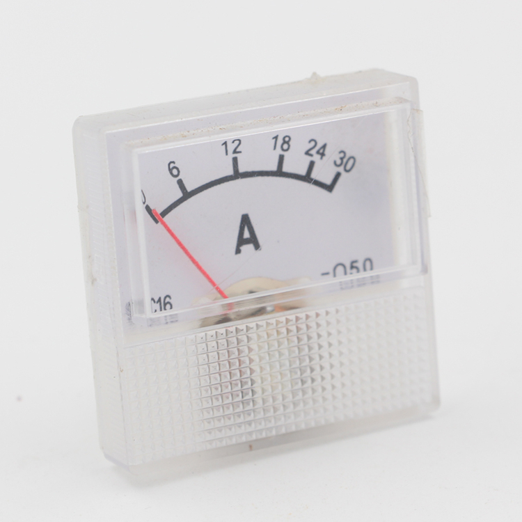 40x40mm DC Analog Moving Coil Ammeter 91L16 Single Phase Panel Meter 30A Shunt 20A/30A/50A AC/DC 80-270V 50/60Hz 5.0 Accuracy
