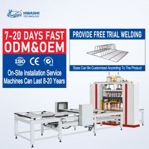 Adaptive Welding Technology Hwashi Automatic Multiple Head Wire Mesh Spot Welding Machine for Shopping Cart Production