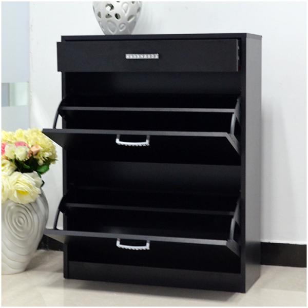 Três organizador de madeira Cabinet da sapata da altura da porta 12KG 80cm