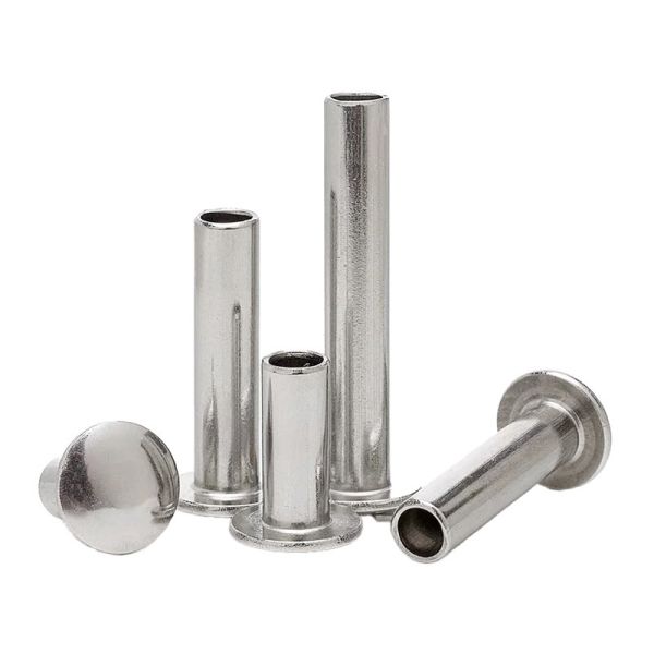 Cost-Effective GB873 Flat Oval Head Rivets, Semi-Tubular Type