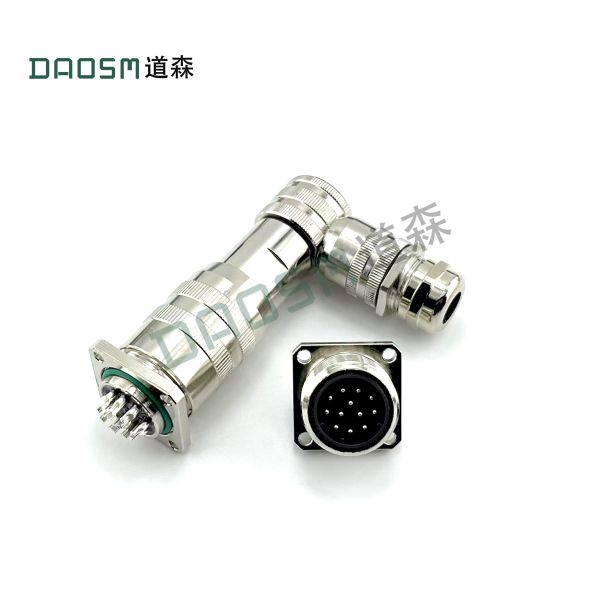 60V 7 Pin Round Connector Crimp Termination Style Tin Contact Plating