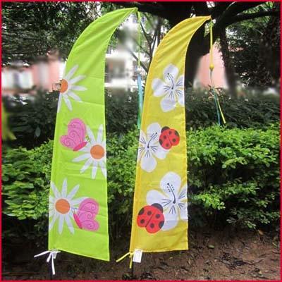 Spring Garden Flag Butterfly Ladybug