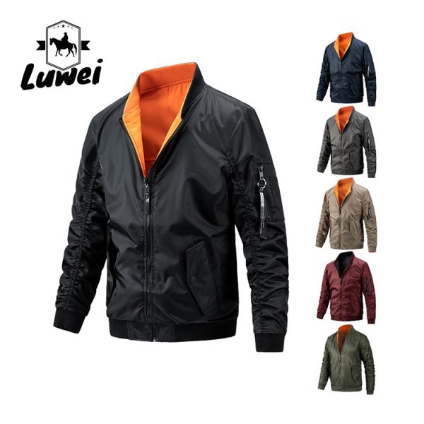 Одежда OEM куртка зимнее ветроустойчивое бомбардировщик полезное полиэстер мотоциклет ткань наружные воротнички куртки для мужчин