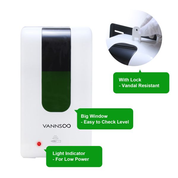 Commercial Bathroom Kitchen Sensor Soap Dispenser 1200ml Households  Bathroom Accessories
