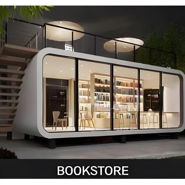 Commercial Bookstore Space Capsule House With Water And Electricity Connections