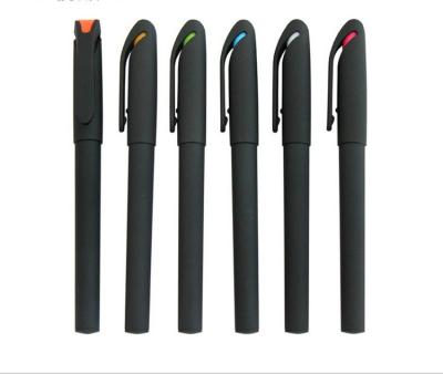 black color cap style office writing gel ink pen, office signature ball point pen