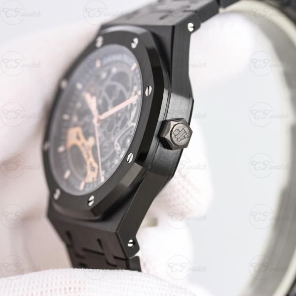 AP Royal Oak 15416CE 41mm Black Ceramic Super Clone Skeleton Watch Automatic Calibre 3132 Mechanical Sports Model