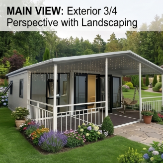 Sleek 20ft Gable Roof Expandable Living Container Home With Full View Balcony Terrace