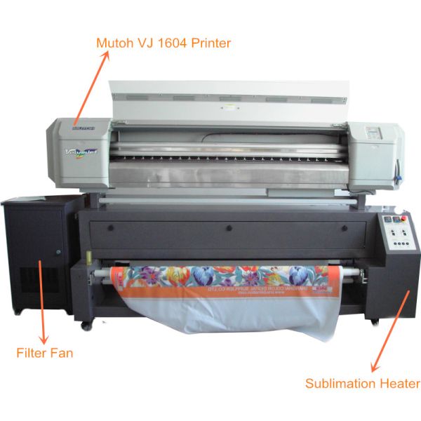 Принтер формата Mutoh широкий сразу для печатания ткани с Waterbased чернилами