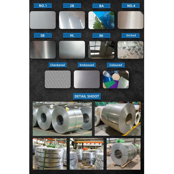 Hot Rolled Stainless Steel Metal Coil Of 0.1-3mm Thickness 1000-2000mm Width