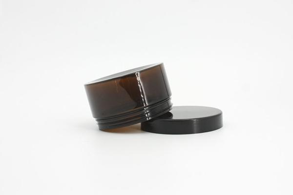 Frascos cosméticos do vintage 220ml transparente de Brown 51mm