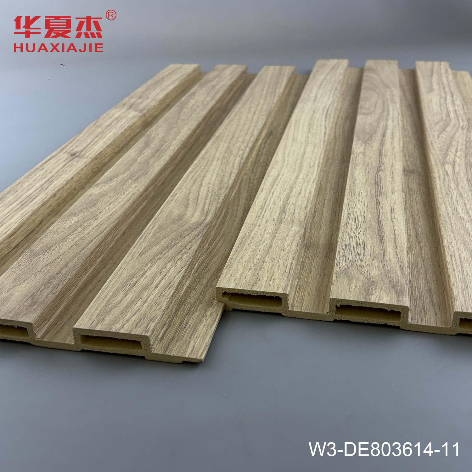Waterproof WPC Fluted Wall Panel with Flat Surface for Easy Installation and Interior Decoration