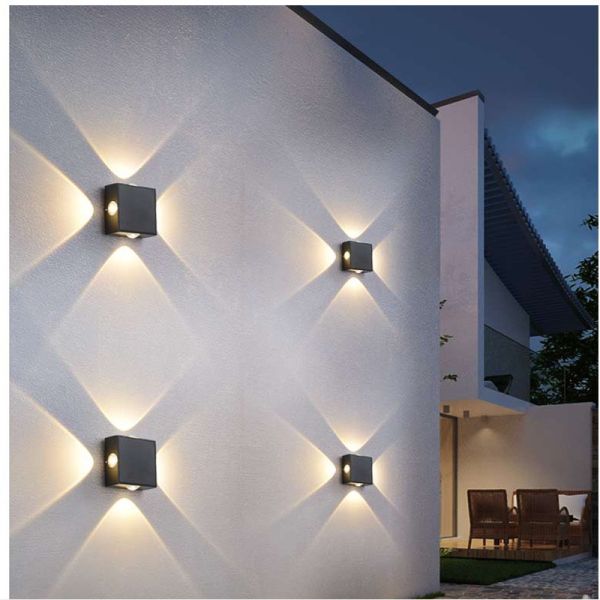 Stairs aisle corridor wall light modern LED balcony four sides wall lamp bathroom KTV outdoor wall lighting