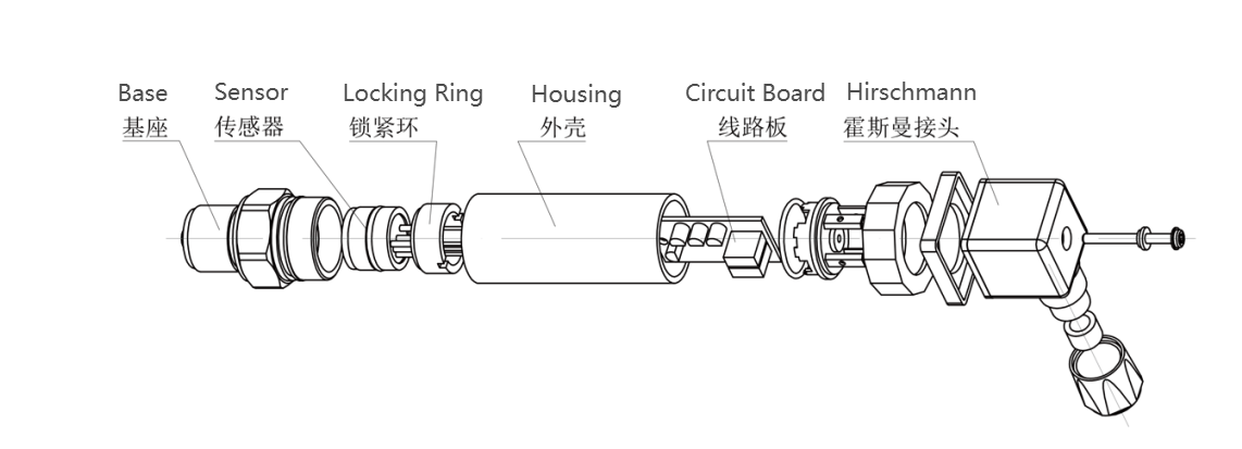 FD80A Intelligent Compact Gauge Pressure Transducer  4-20 MA Hirshmann