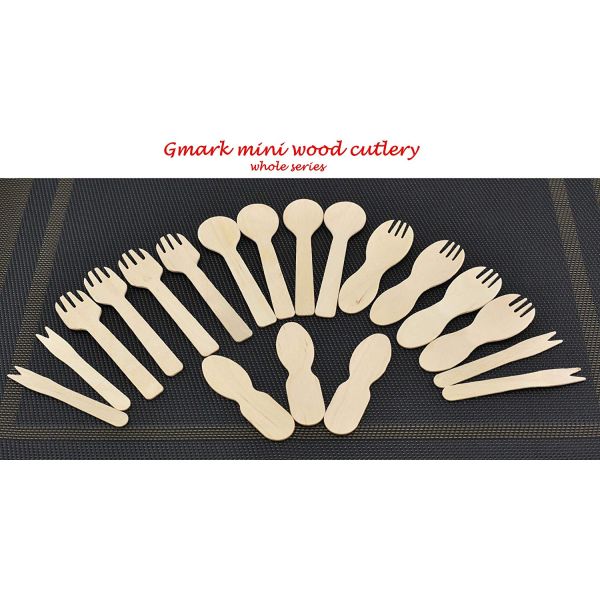 Custom Logo Wooden Ice Cream Sticks Personalized Mini Spoons from Birch Wood