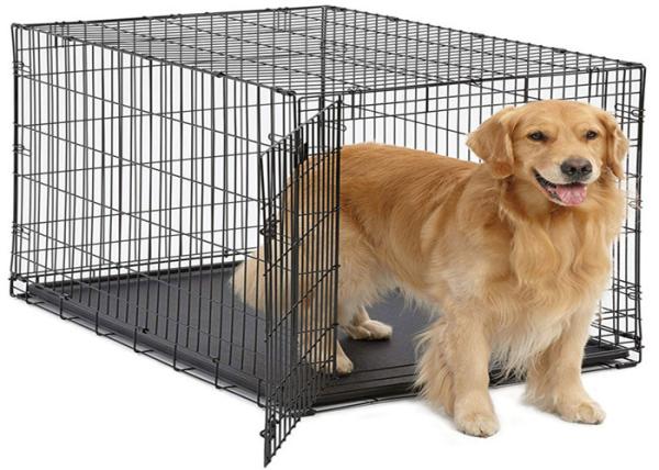 3 Sizes Stainless Steel Premium Heavy Duty Pet Dog Crate Cage Kennel For Medium Large Sized Dogs