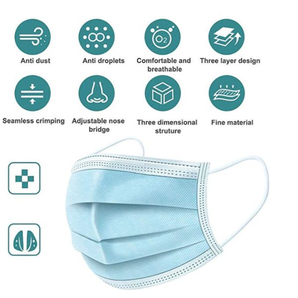 Melt Blown Fabric Adjustable Nose Clip Disposable Civil Mask